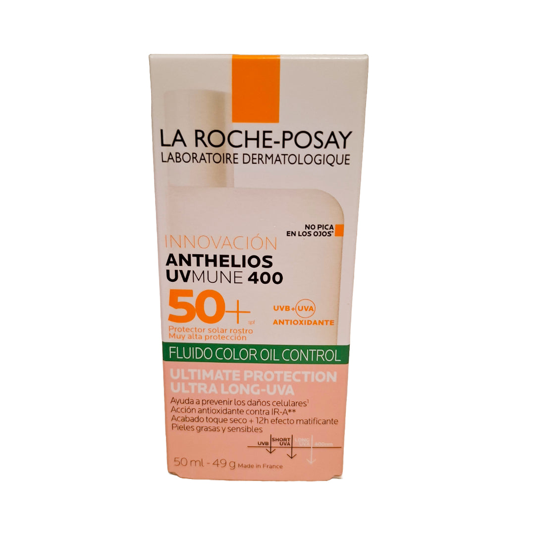 La Roche Posay Anthelios UVMUNE 400 Oil Control Fluido FPS 50+ con Color 50 ml