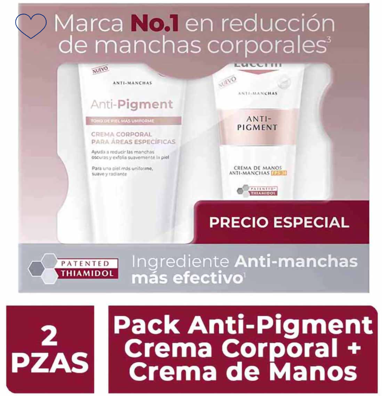 PACK ANTIPIGMENT CREMA CORPORAL 200ML + CREMA MANOS 75ML