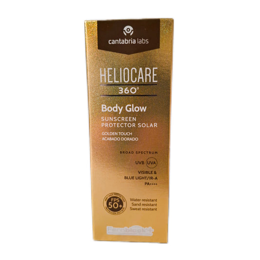 Heliocare 360 Body Glow Protector Solar FPS 50+ Acabado Dorado 100ml